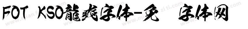 FOT KSO龍爽字体字体转换